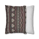 Nordic Knit Pattern Faux Suede Square Pillowcase