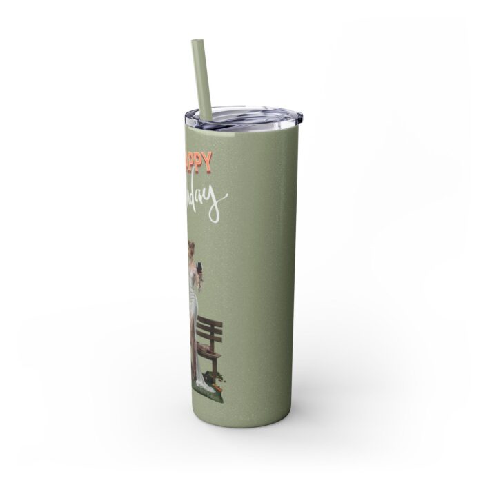 Happy Birthday Skinny Tumbler with Straw, 20oz - Image 4