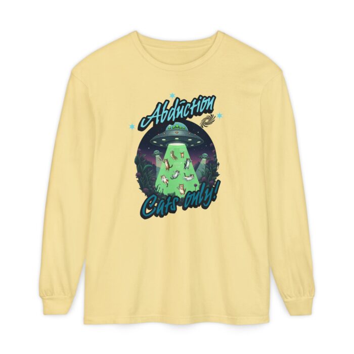 Abduction cats only! Unisex Garment-dyed Long Sleeve T-Shirt - Image 21
