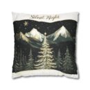 Silent night Faux Suede Square Pillowcase