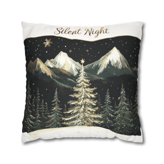 Silent night Faux Suede Square Pillowcase - Image 13
