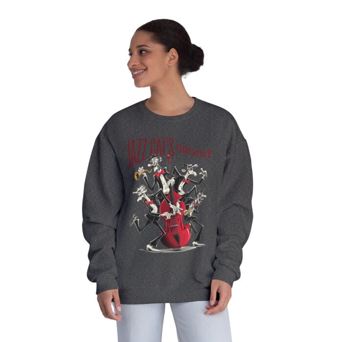 Jazz cat's groove Unisex NuBlend® Crewneck Sweatshirt - Image 8
