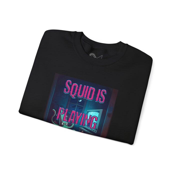 Squid is playing a game Unisex Heavy Blend™ Crewneck Sweatshirt - Image 3