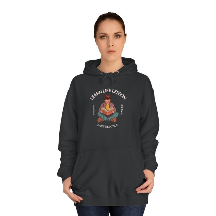 Through books Unisex College Hoodie - Image 8