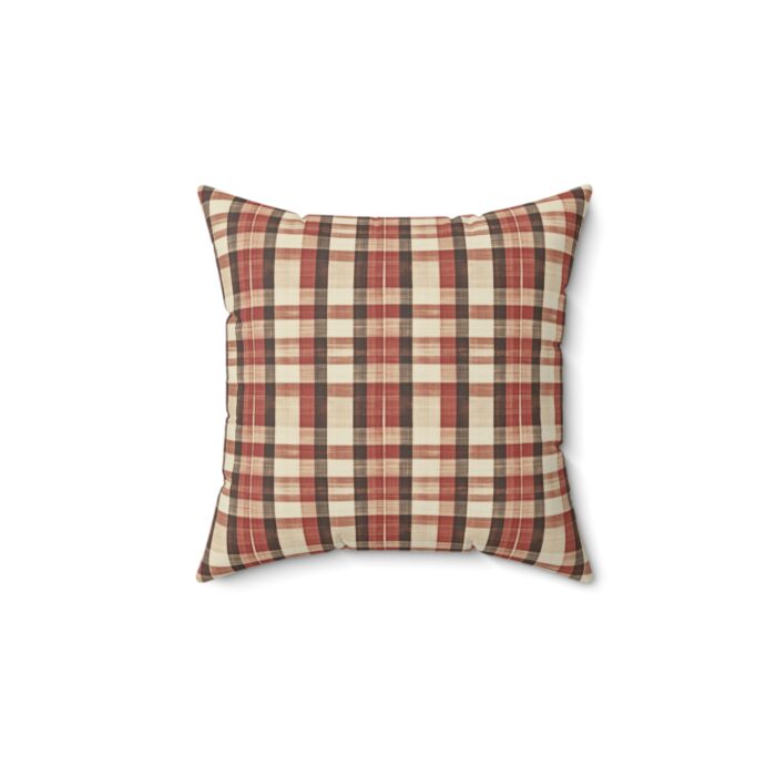 Foliage hue plaid Spun Polyester Square Pillowcase