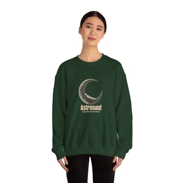 Astronaut Resting on the Moon  Unisex Heavy Blend™ Crewneck Sweatshirt - Image 8