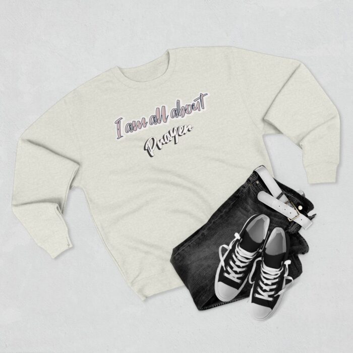 I'm all about prayer Unisex Crewneck Sweatshirt - Image 15