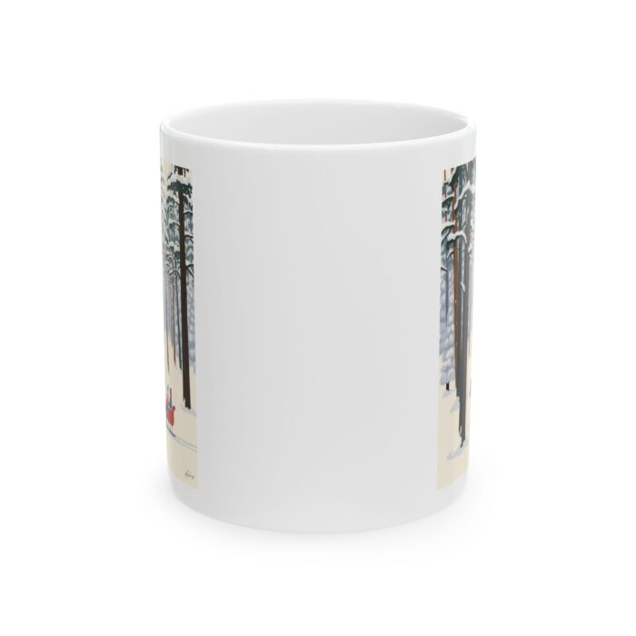 White and frosty Ceramic Mug, (11oz, 15oz) - Image 2