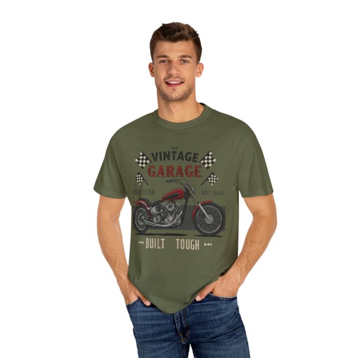 Vintage Garage Motorcycle T-Shirt - Road Tested & Built Tough for Bikers - Image 12