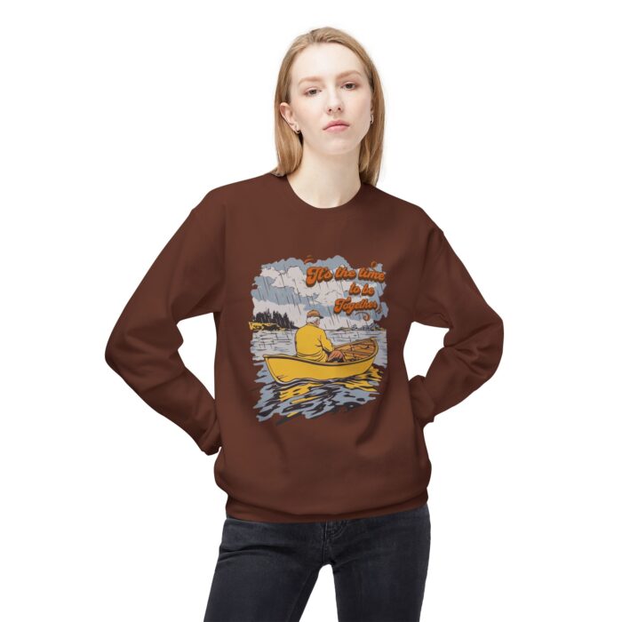 Time to be together Unisex Midweight Softstyle Fleece Crewneck Sweatshirt - Image 7
