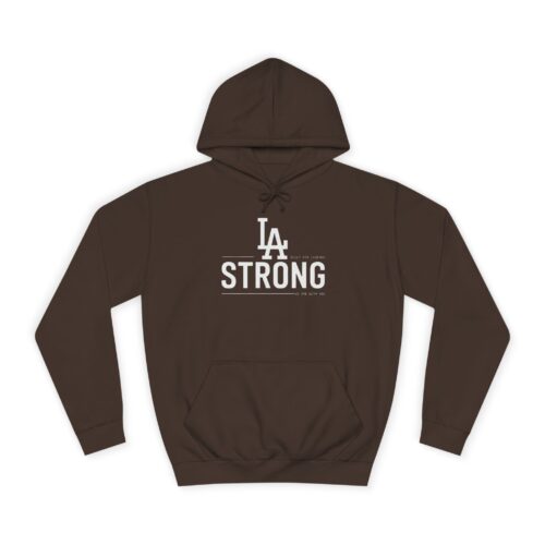 "meta_description": "Shop the LA STRONG Unisex Hoodie for a comfy, stylish fit that lasts.",