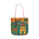 The giraffe that lives in my house Canvas Tote Bag, 5-Color Straps