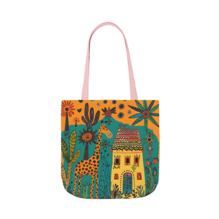 The giraffe that lives in my house Canvas Tote Bag, 5-Color Straps - Image 47