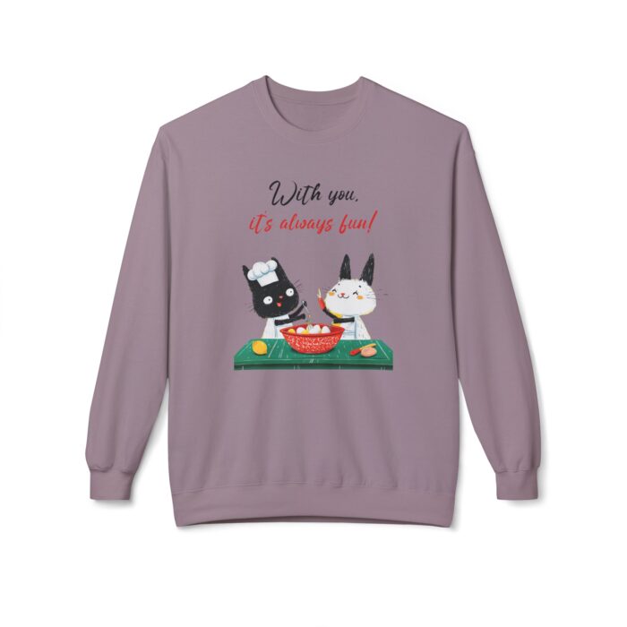 With you it's always fun Unisex Midweight Softstyle Fleece Crewneck Sweatshirt - Image 17