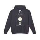 The rabbit looking at Earth from the moon Unisex Lightweight Hooded Sweatshirt