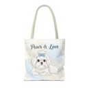 Paws & Love Dog Tote Bag - Cute Pet Lover's Carryall