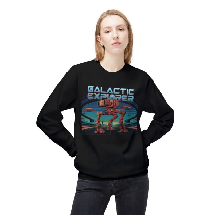 Galactic explorer Unisex Midweight Softstyle Fleece Crewneck Sweatshirt - Image 3