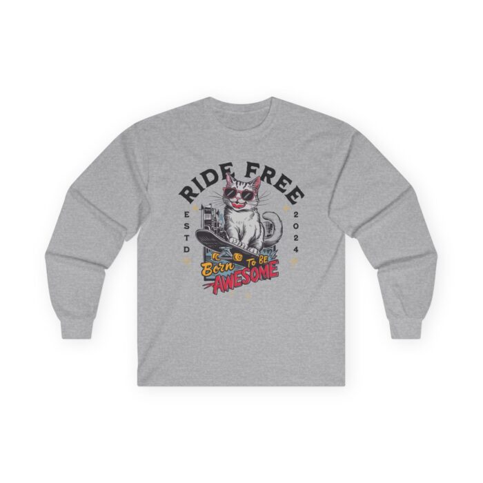 Born to be awesome Unisex Ultra Cotton Long Sleeve Tee - Image 4