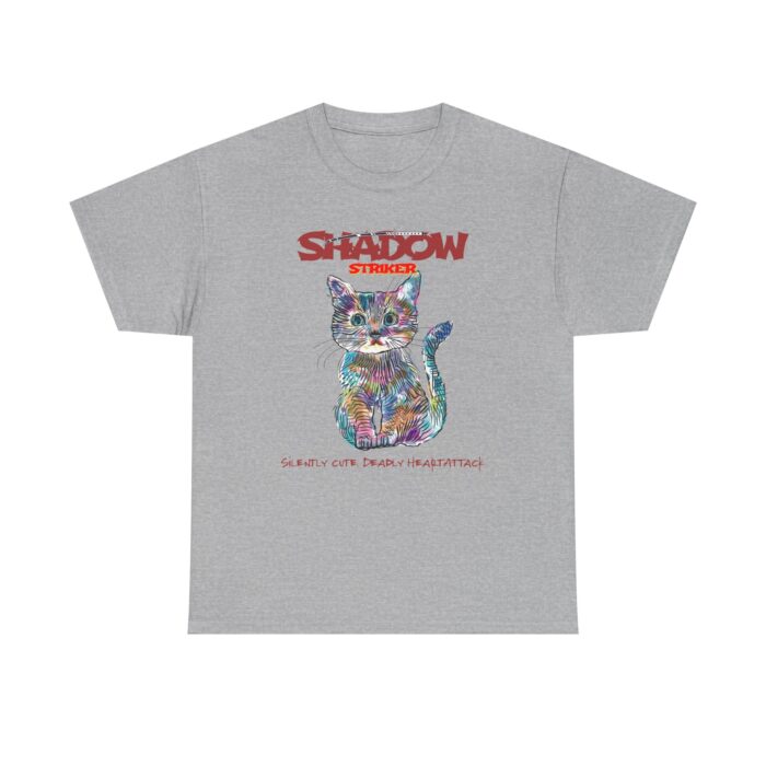 Shadow Cat Unisex Heavy Cotton Tee – Silently Cute, Deadly Design - Image 5