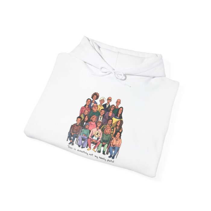 Definitely not my family photo Unisex Heavy Blend™ Hooded Sweatshirt - Image 4