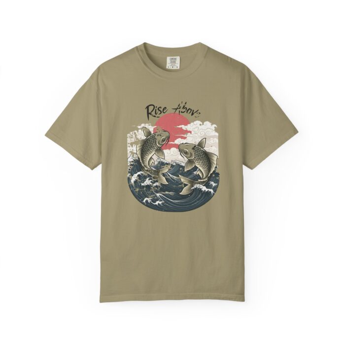 Rise above Unisex Garment-Dyed T-shirt - Image 9