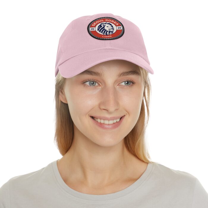 Seoul Korea Lions Hat with Leather Patch (Round) - Image 36