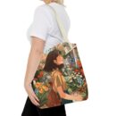 Girl and Flower Shop Tote Bag (AOP)
