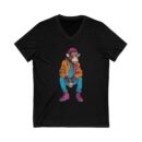 Urban Monkey Graphic V-Neck Tee for Streetwear Lovers