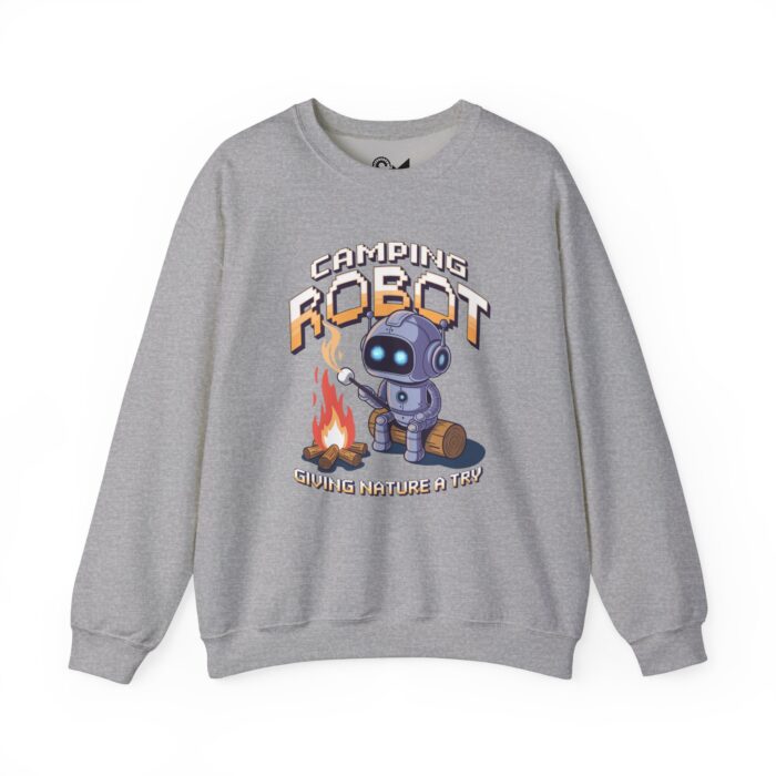 Camping robot Unisex Heavy Blend™ Crewneck Sweatshirt - Image 9