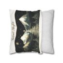 Silent night Faux Suede Square Pillowcase