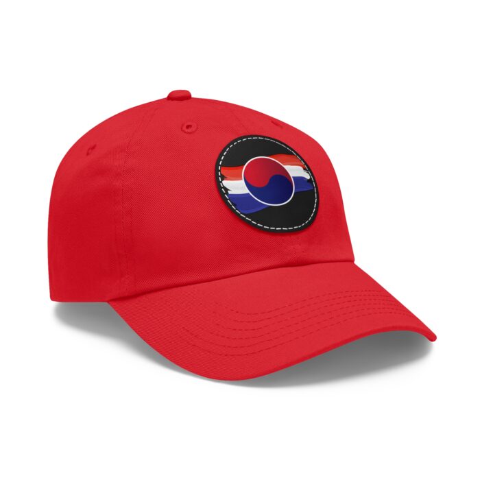 Korean Flag Hat with Leather Patch (Round) - Image 2
