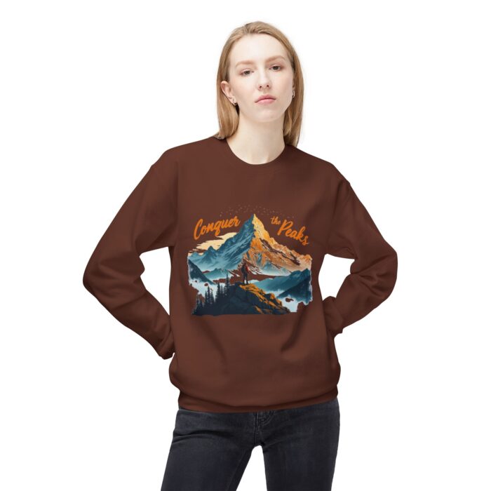 Conquer the peaks Unisex Midweight Softstyle Fleece Crewneck Sweatshirt - Image 7