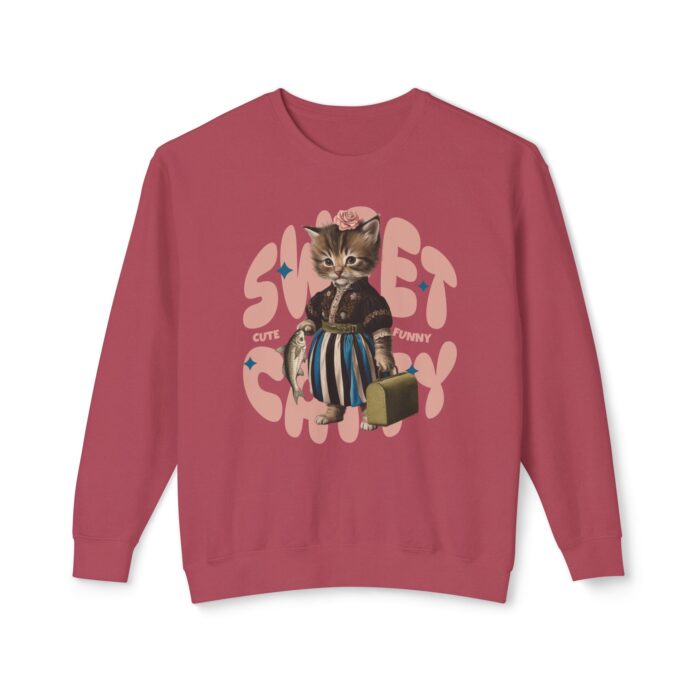 Sweet Catty Unisex Lightweight Crewneck Sweatshirt - Image 33