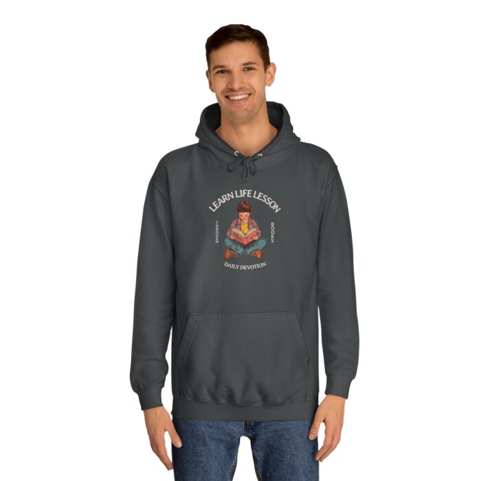 Through books Unisex College Hoodie - Image 11