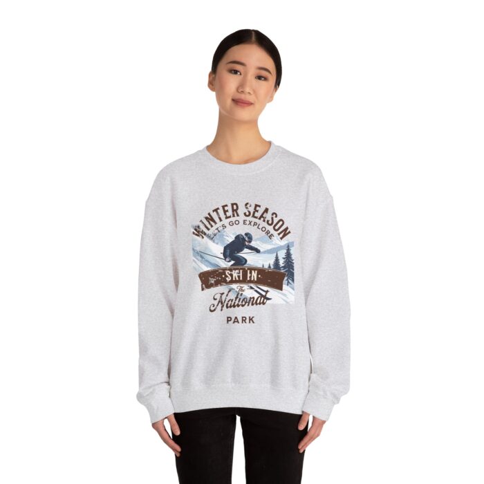 Ski in the national park Unisex Heavy Blend™ Crewneck Sweatshirt - Image 8
