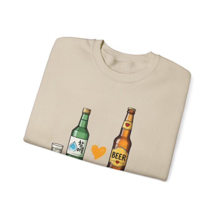 Soju + Beer = Love Unisex Heavy Blend™ Crewneck Sweatshirt - Image 11