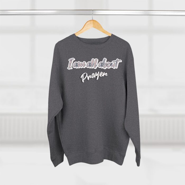 I'm all about prayer Unisex Crewneck Sweatshirt - Image 8