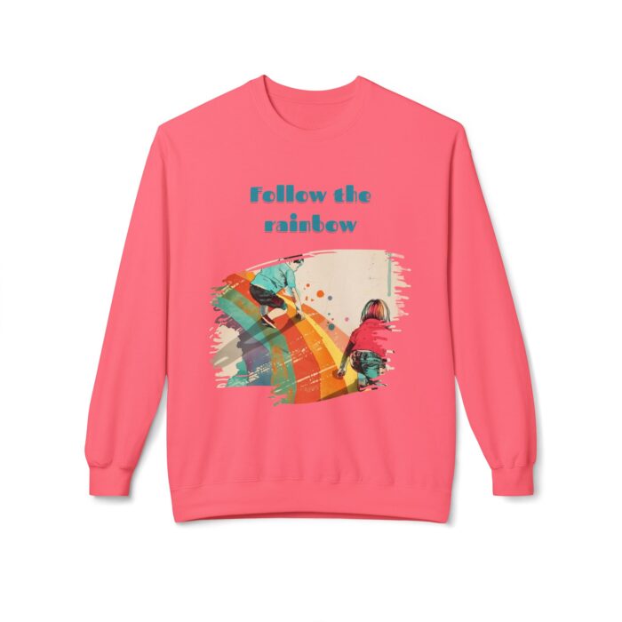 Follow the rainbow Unisex Midweight Softstyle Fleece Crewneck Sweatshirt - Image 37
