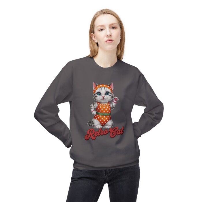 Retro Cat Unisex Midweight Softstyle Fleece Crewneck Sweatshirt - Image 31