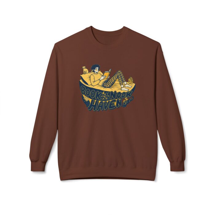 Book Nook Haven Unisex Midweight Softstyle Fleece Crewneck Sweatshirt - Image 5