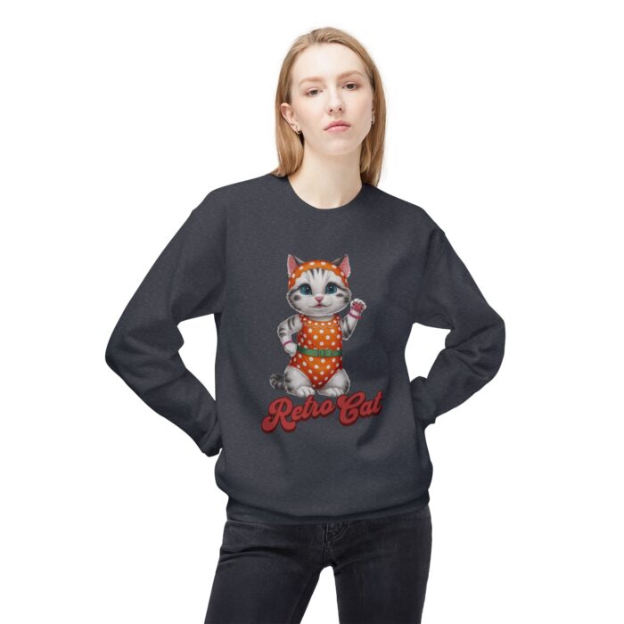 Retro Cat Unisex Midweight Softstyle Fleece Crewneck Sweatshirt - Image 23