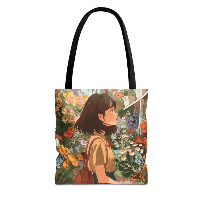 Girl and Flower Shop Tote Bag (AOP)