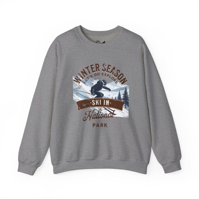 Ski in the national park Unisex Heavy Blend™ Crewneck Sweatshirt - Image 21