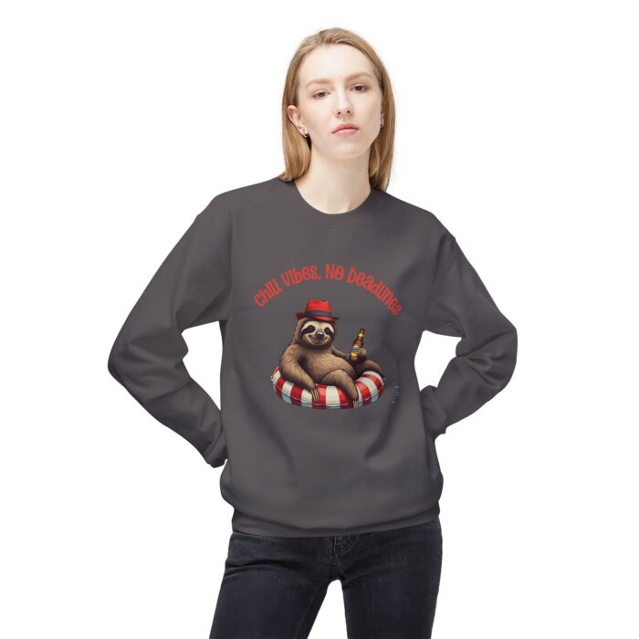 Chill vibes no deadline Unisex Midweight Softstyle Fleece Crewneck Sweatshirt - Image 27