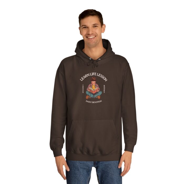 Through books Unisex College Hoodie - Image 3
