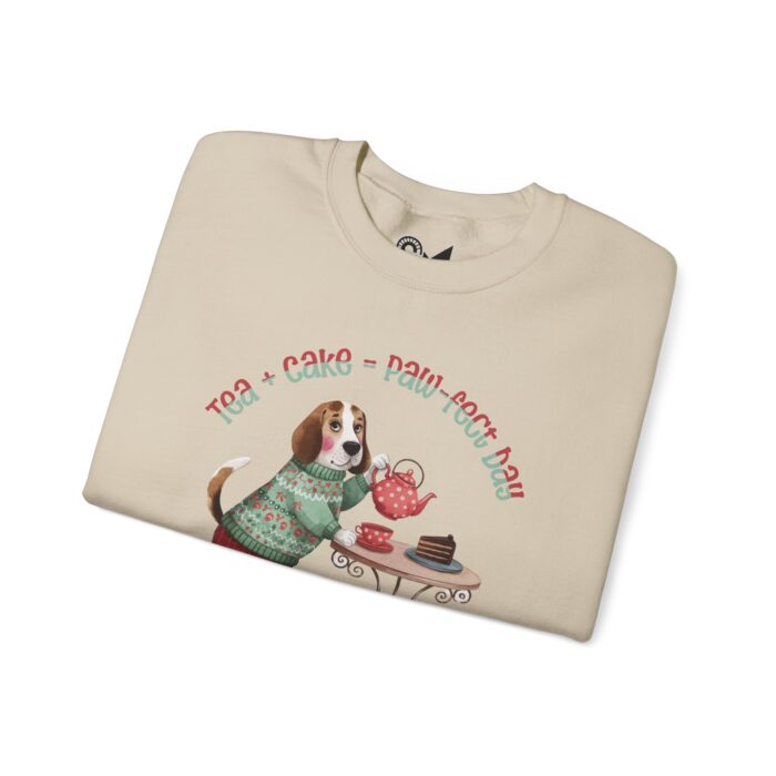 Tea + Cake = Paw-fect Day Unisex Heavy Blend™ Crewneck Sweatshirt - Image 11