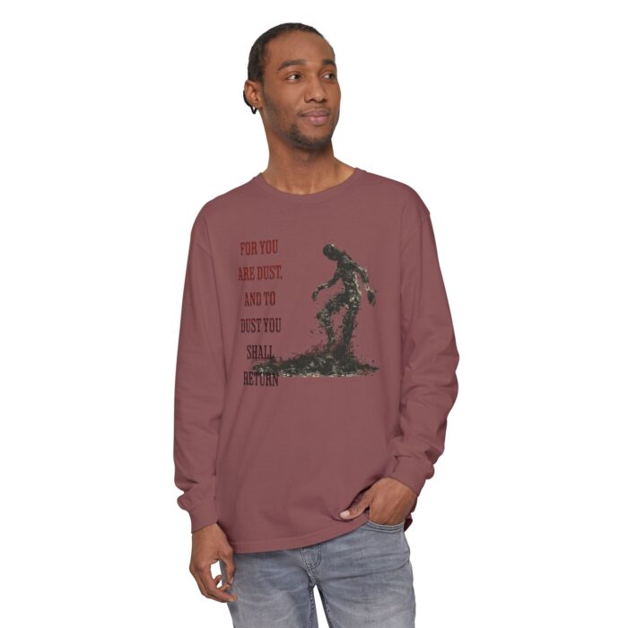 Return to soil Unisex Garment-dyed Long Sleeve T-Shirt - Image 3