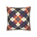 Warm Harvest Argyle Spun Polyester Square Pillowcase