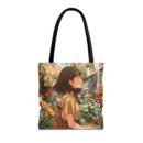 Girl and Flower Shop Tote Bag (AOP)