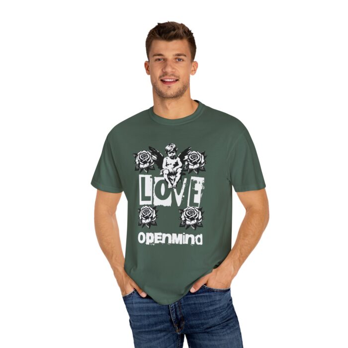 Unisex Garment-Dyed T-Shirt - Love Openmind Vintage Graphic Tee - Image 8